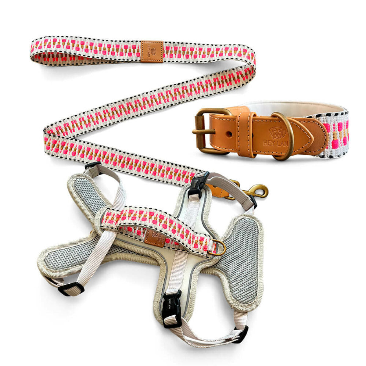 Premium Hey Lana hundkoppel - 3-vägs justerbar - 1,8 m - 2,0 m