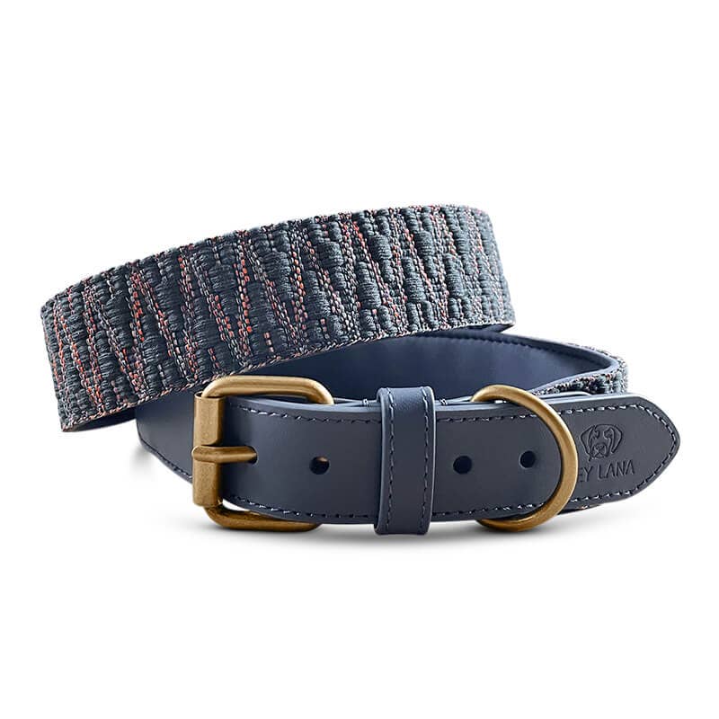 Handgjorda Hey Lana hundhalsband: Rosa/Svart S - L