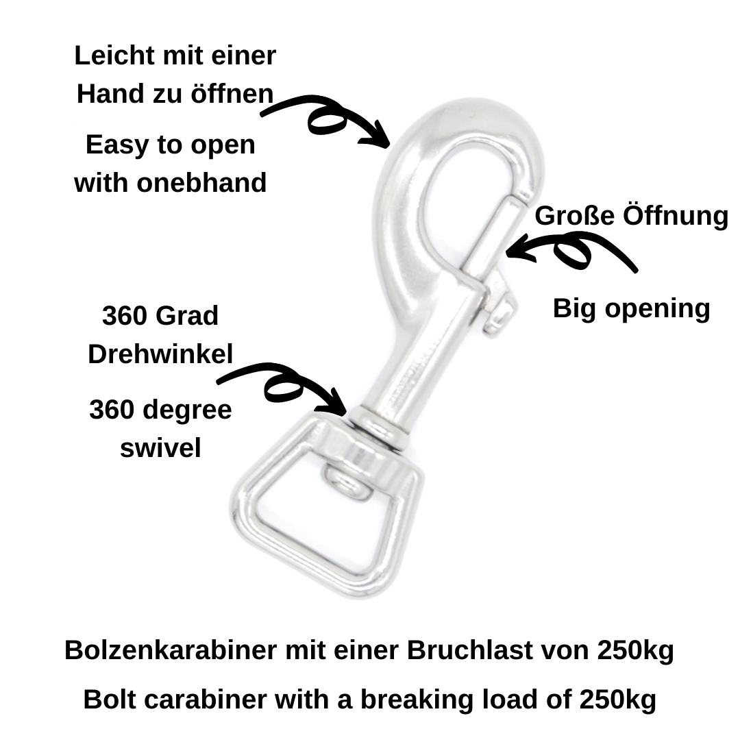 Hundkoppel gummerad trippel justerbar 20 mm: Svart reflekterande