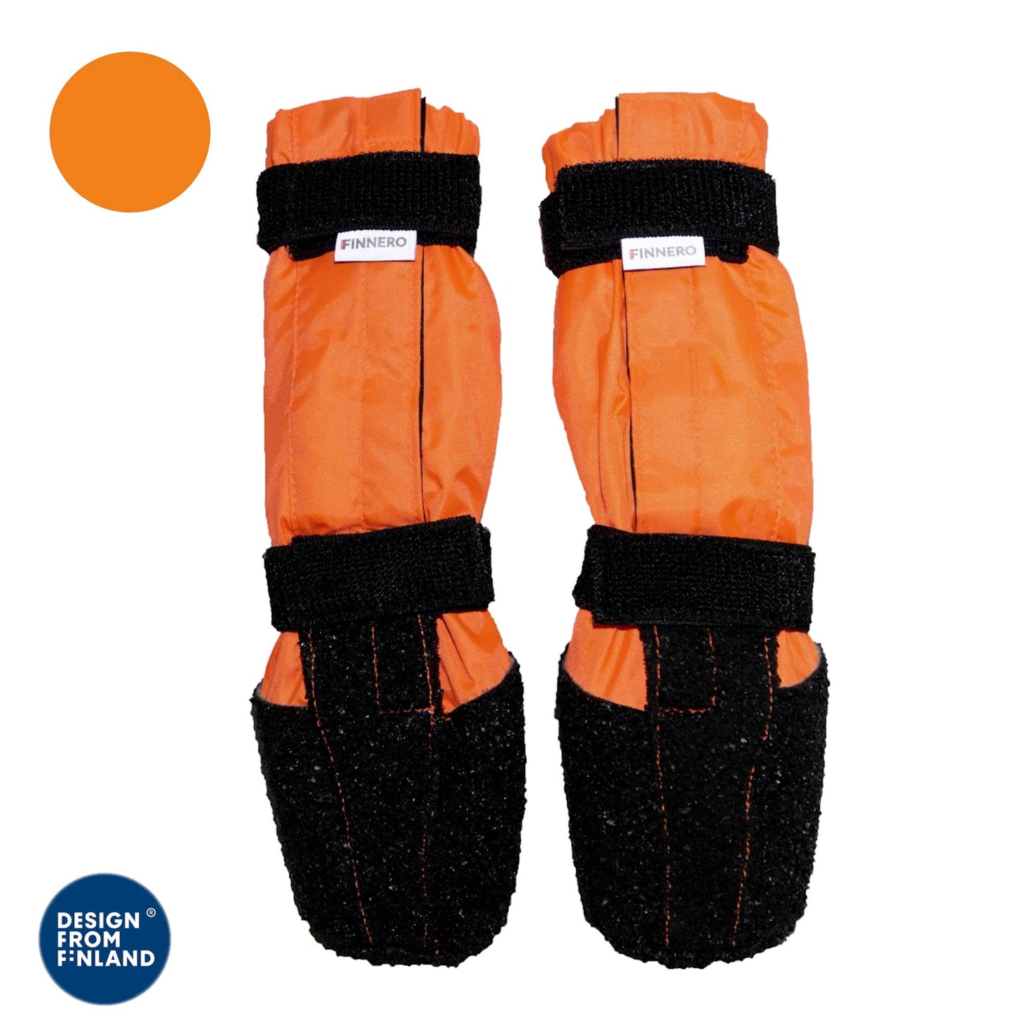 FINNERO SULO - Skyddande hundstövlar 2 st/set, Orange