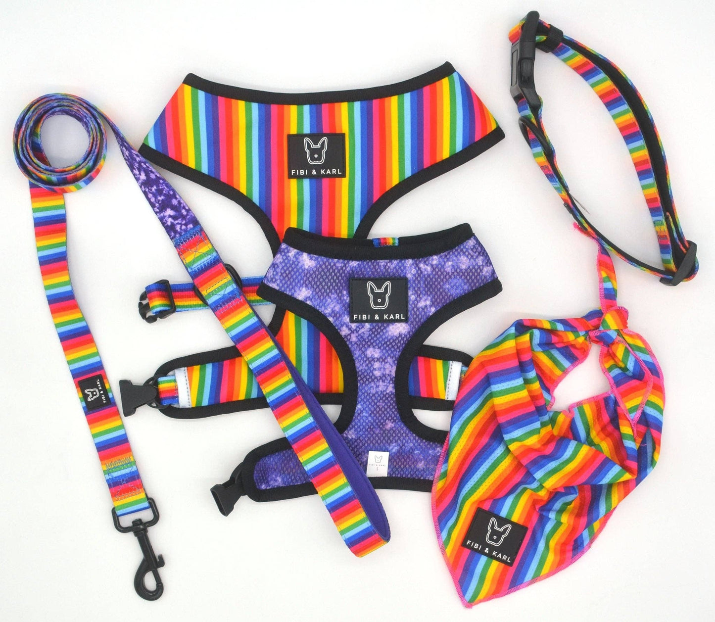 2-i-1 hund sele Boho Sky