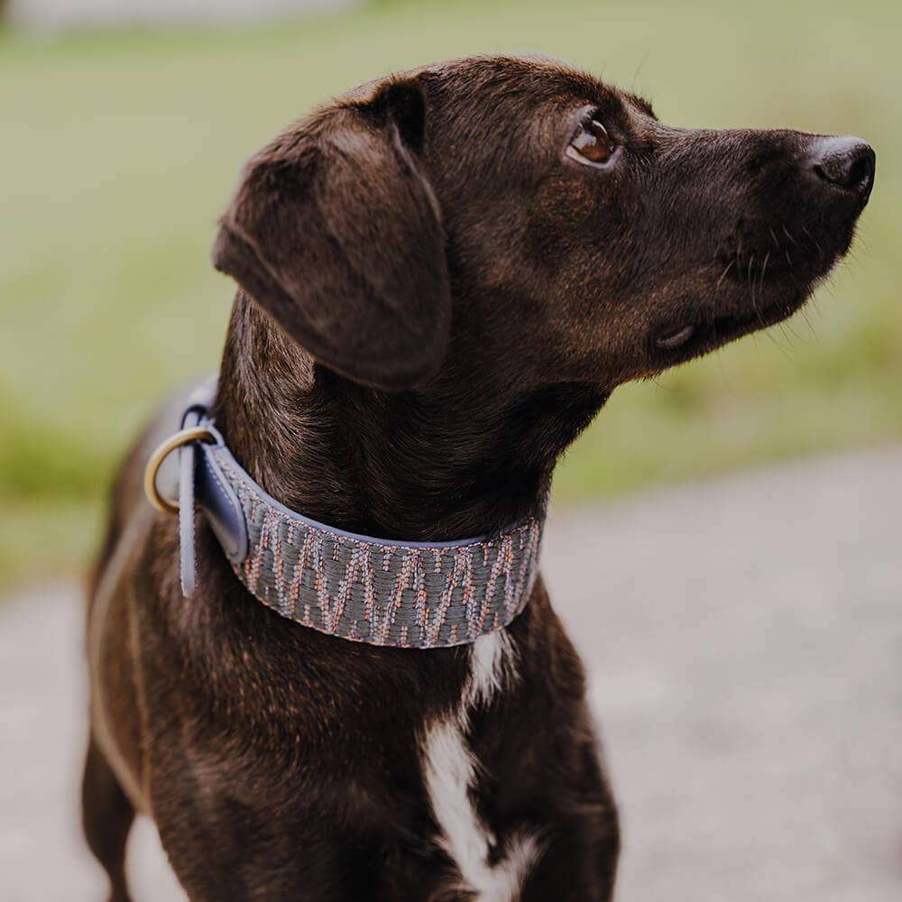 Handgjorda Hey Lana hundhalsband: Rosa/Svart S - L