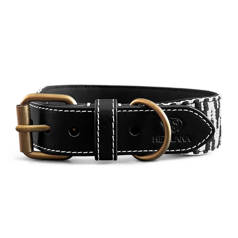 Handgjorda Hey Lana hundhalsband: Rosa/Svart S - L