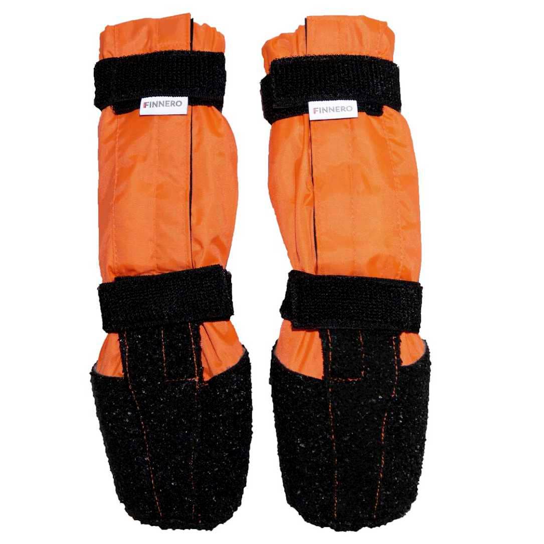FINNERO SULO - Skyddande hundstövlar 2 st/set, Orange